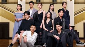 2024台北電影節非常新人，後排左起林思廷、裴子齊、詹子萱、林亭莉、蒲禾菲；中排左起林毓家、許莉廷、余杰恩；前排左起陳泰河、徐碩廷。（圖／台北電影節提供）