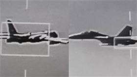 國防部釋出空軍監控共軍殲16型機、轟6型機畫面。（圖／國防部提供）