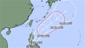 遊日注意！今年首颱「艾維尼」將生成　日本下週防警報級大雨，(圖／翻攝自日本氣象廳)
