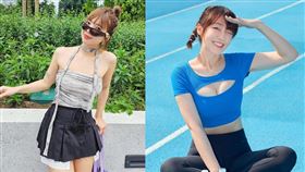 阿圓（左）在IG曬出「木曜女神」泱泱2人私拍辣照