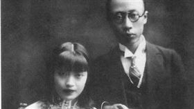 溥儀與宛蓉。（圖／翻攝自維基百科）