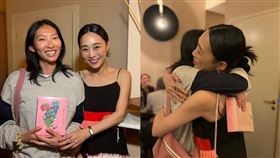 《藍色太陽宮》導演曾佩裕Constance Tsang、女主角吳可熙離情依依。（圖／CAA提供）