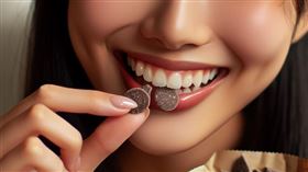 女性、女生、女孩子、吃巧克力、巧克力（圖／AI生成）