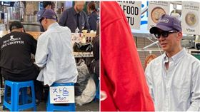 具俊曄出現在韓國廣藏市場吃麵攤。（圖／讀者提供）