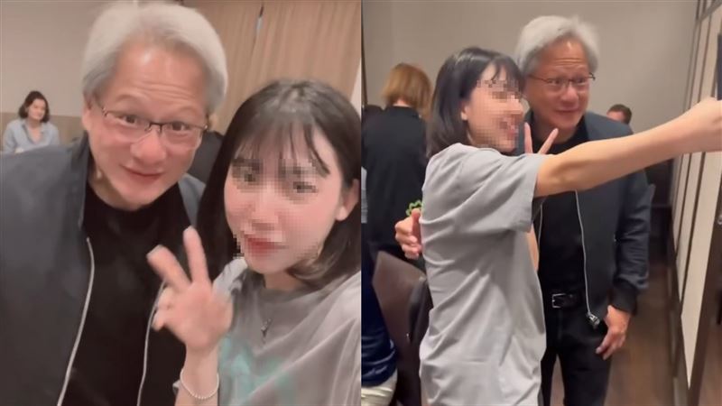 黃仁勳抵台衝花娘！禮貌1舉動　粉絲愛了