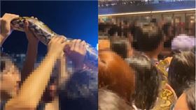 網紋蟒,基隆,音樂祭,虐待動物（圖／翻攝記者爆料網）