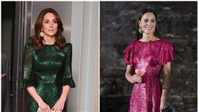 ▲凱特王妃於2020年（左圖）、2022年（右圖）穿著The Vampire’s Wife洋裝亮相。（突／翻攝X@CoutureRoyals、X@Quien）