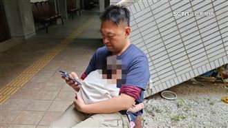 滿滿反差感！警「當臨時奶爸」溫柔抱女娃