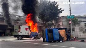 火勢,駕駛座,事故,貨車,台北,火燒車