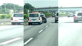 國道,擋救護車,BMW,休旅車,國1,大雅（圖／翻攝爆料公社）