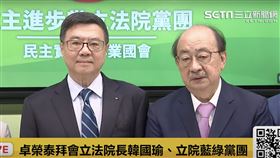 卓榮泰下午赴立法院拜會民進黨團。