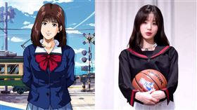 張員瑛還原赤木晴子的造型讓粉絲皆融化。