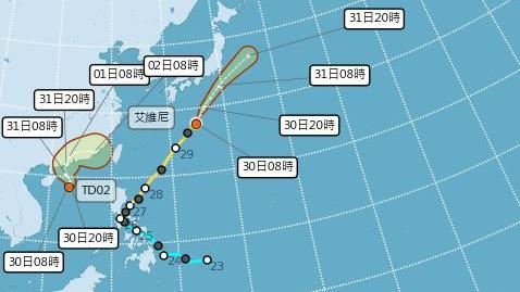 2號颱馬力斯減弱後　這2日有機會通過台灣