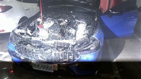 賓士,自燃,八德,地下室（圖／翻攝畫面）