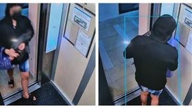 監視器畫面顯示，被嫌犯謀殺的藍衣男子一路緊跟在嫌犯身旁。（圖／翻攝自Khaosod Online）