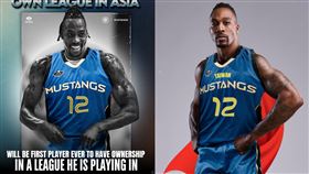 「魔獸」霍華德加盟TAT聯賽的台灣野馬隊。（圖／翻攝自霍華德 IG）