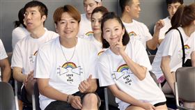 李易（左）、六月傳婚變後首度同框露面。（圖／記者鄭孟晃攝影）