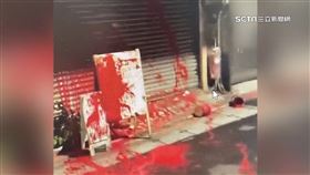 髮廊老闆捲代購糾紛　店門遭砸蛋潑紅漆