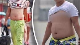 北京比基尼,裸體,大肚腩(微博)