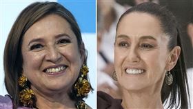 墨西哥執政黨候選人薛恩鮑姆，反對派聯盟候選人加維斯。（圖／美聯社／達志影像）