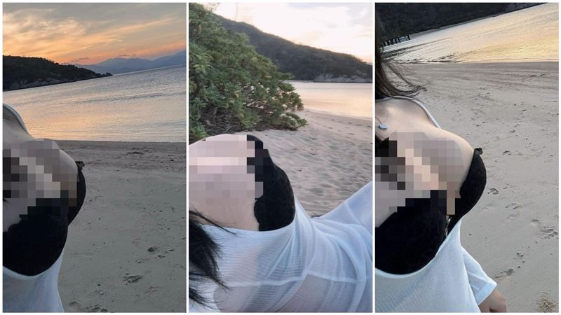 正妹秀3張火辣照…展現男友獨特照相技術