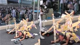 中國有名Coser惡意模仿Kobe遇難事件。（圖／翻攝自微博）