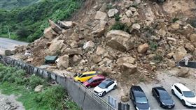 潮境公園,山崩,空拍,土石（圖／翻攝畫面）