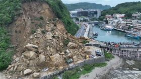 潮境公園,山崩,空拍,土石（圖／翻攝畫面）