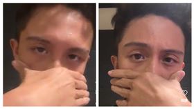 孫安佐直播時遮住口鼻。（圖／截自IG）