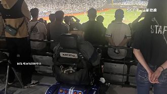 獨／輪椅族大巨蛋觀賽　遭起立民眾擋視線