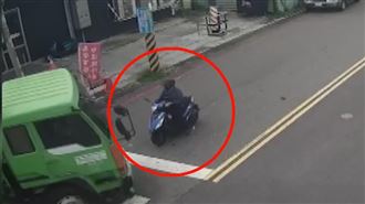 獨／大車搶快切西瓜逆向轉　騎士遭輾倒地