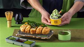 月6日至8月底，「品田牧場」與「一〇八抹茶茶廊」攜手打造「厚切腰內一〇八抹茶綠」套餐。（圖／品牌業者提供）