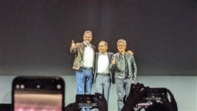 ▲安謀執行長Rene Haas(左)、聯發科蔡力行、輝達黃仁勳（圖／翻攝自XXX）