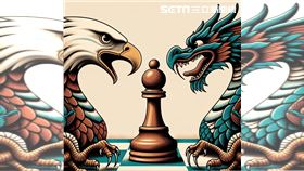 別信中國夢　學者籲台灣友邦瓜地馬拉：勿成美中對抗棋子。美國、中國角力示意圖。（示意圖／AI生成圖）