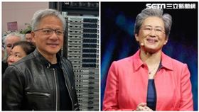 輝達（NVIDIA）執行長黃仁勳跟超微（AMD）執行長蘇姿丰2人不僅是表舅跟外甥女的關係，還是競爭對手。（合成圖／記者楊澍、王翊綺攝影）