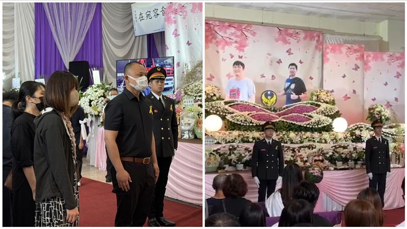 竹市2勇消殉職告別式　晴空匯住戶也來了
