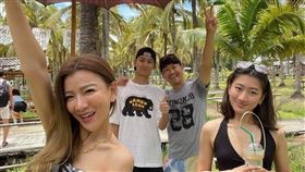 侯昌明一家到泰國遊玩。（圖／翻攝自FB／曾雅蘭）