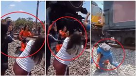 鐵軌,女子,列車,兒子,火車,墨西哥,自拍