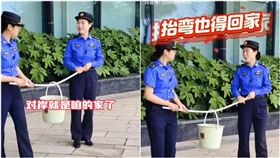 中共大內宣影片「水桶抬彎了」狂喊統一　台人看傻：小粉紅只能這樣自嗨　翻攝自抖音