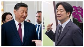 中國國家主席習近平、總統賴清德(組合圖)