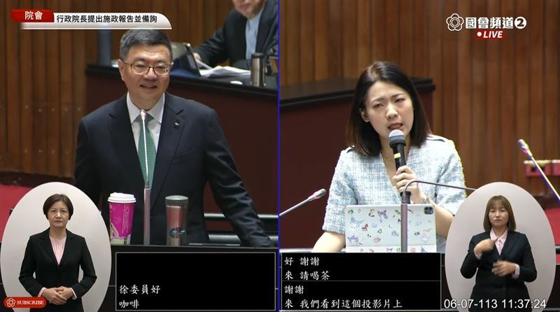 累了？徐巧芯頻叫錯卓榮泰「部長」道歉