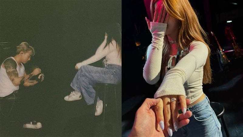 男歌手向7年女友求婚成功！牽手曬巨鑽