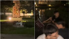 逢甲大學,春雨塘,航海王,造景船,惡搞（圖／翻攝Threads）