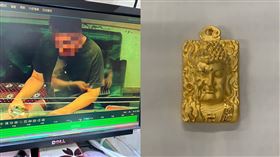 台中銀樓「佛魔同體」金墜遭竊。（圖／翻攝畫面）