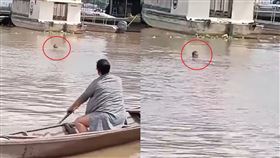 男子溺水高聲呼救，卻沒人願意去營救。（圖／翻攝自X）