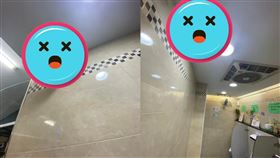 台北某加油站男廁天花板裝有攝影機。（圖／翻攝自「路上觀察學院」）