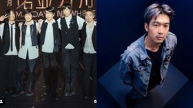 梁海源在脫口秀表演中拿五月天假唱事件當搞笑橋段。（圖／翻攝自微博）