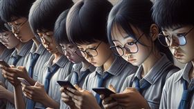 3成兒少手機一離身就焦慮。（圖／AI生成）

