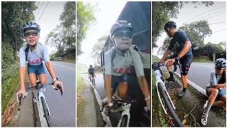 女網紅單車遊北宜　被聯結車擦撞險遭輾