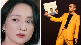 周迅和小她13歲的「馬賽克樂團」吉他手卓越爆出新戀情。（翻攝自周迅微博、卓先生越微博）